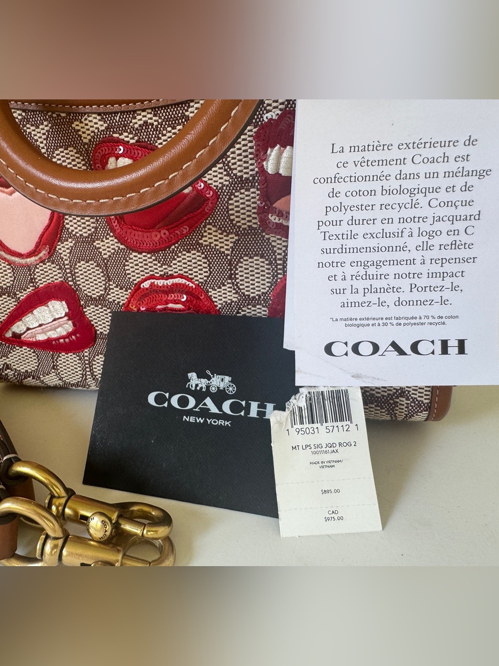 NWT ✨ COACH x Tom Wesselman Limited Edition Leather & Jacquard Rogue Bag - Picture 7 of 8